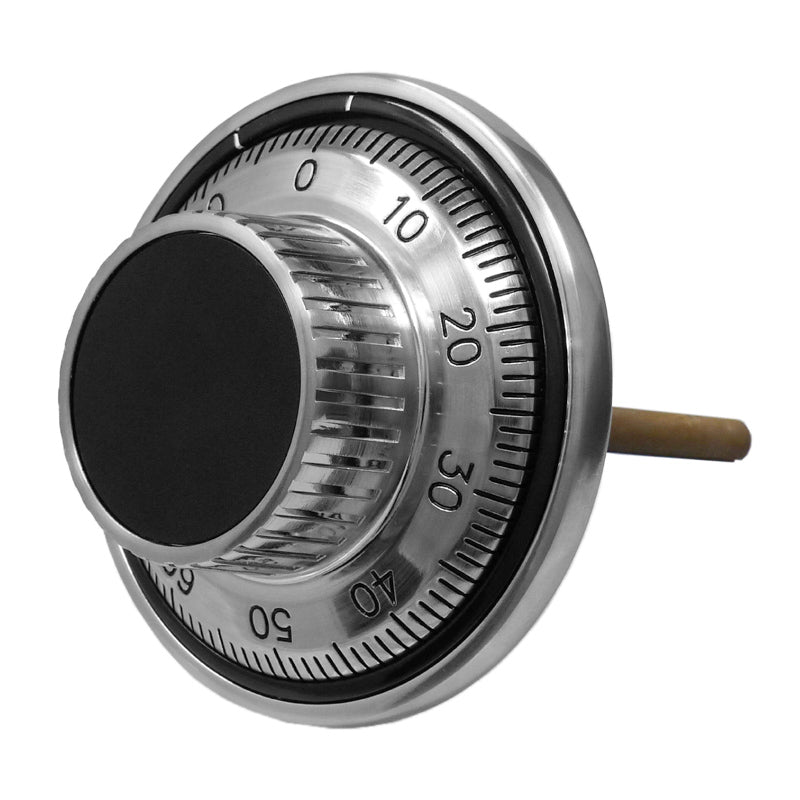 LA GARD Flat Gard Dial, Satin Chrome | 102mm Spindle | Loktec Direct