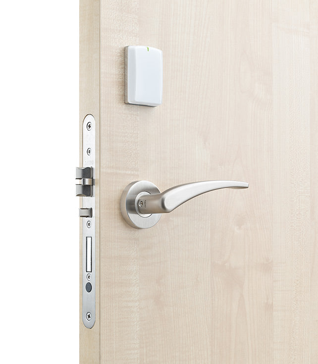 Salto AElement Mortise Lock, electronic keyless locking solution for commercial and residential doors