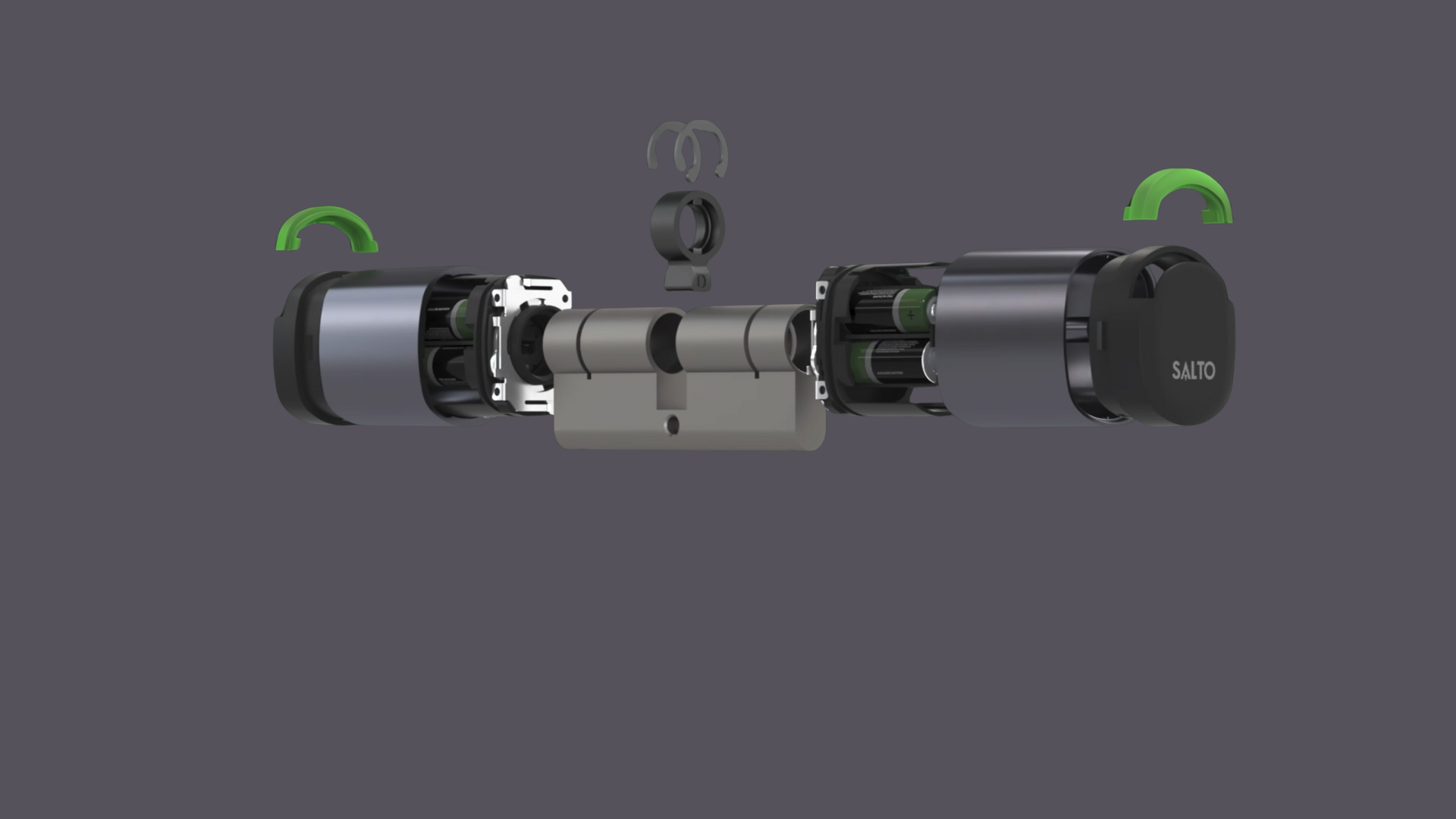 Salto XS4 electronic cylinder showing RFID access and LED status indicator