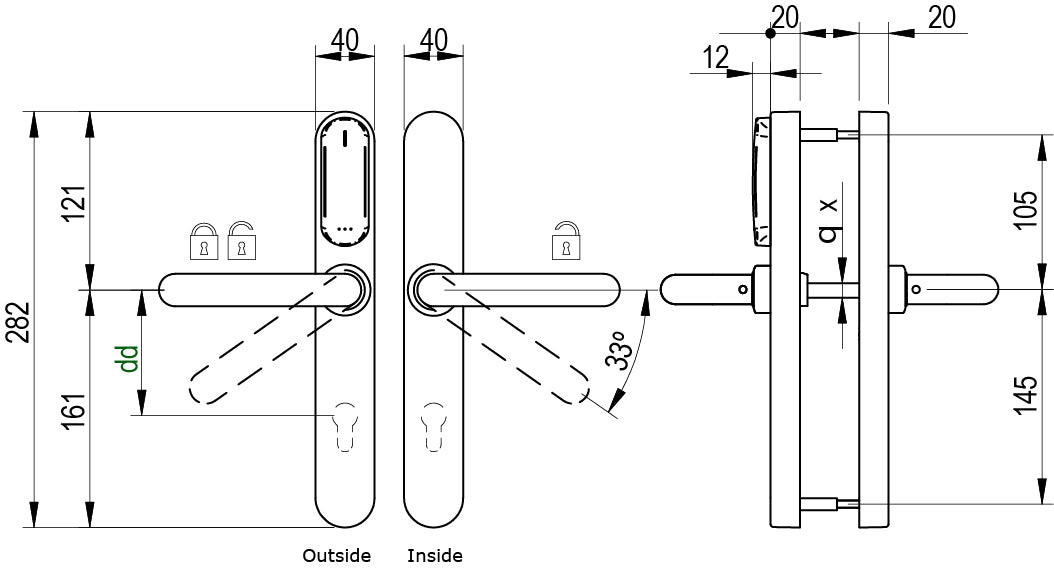 Salto EM451 (Thumbturn), electronic access solution for businesses and homes